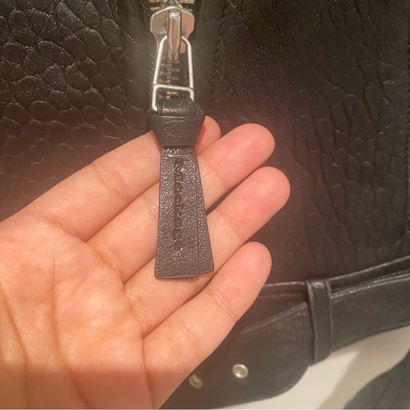 Mackage for Aritzia Pebbled Genuine Lambskin Leather Moto Jacket - Picture 8 of 13